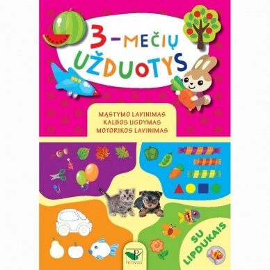 3-mečių užduotys su lipdukais