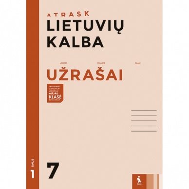 978543006831 Lietuvių kalba. Užrašai 7 kl/1 dalis ATRASK