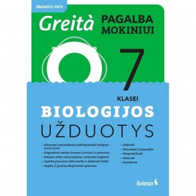 Biologijos užduotys 7 klasei. Serija Greita pagalba mokiniui