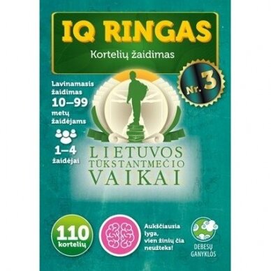 Kortelių žaidimas IQ RINGAS Nr. 3 LIETUVOS TŪKSTANTMEČIO VAIKAI