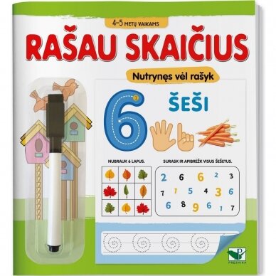 Rašau skaičius 4-5 m.vaikams