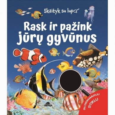 Rask ir pažink jūrų gyvūnus su didinamuoju stiklu