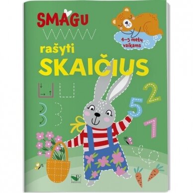 Smagu rašyti skaičius. 4-5 metų vaikams