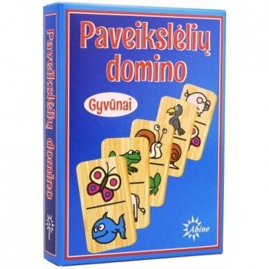 Žaidimas Gyvūnai. Paveikslėlių domino