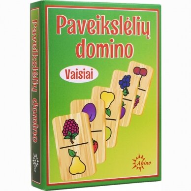 Žaidimas Vaisiai. Paveikslėlių domino